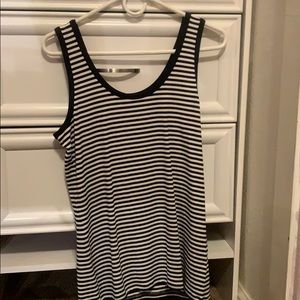 Black and white stripped tank top